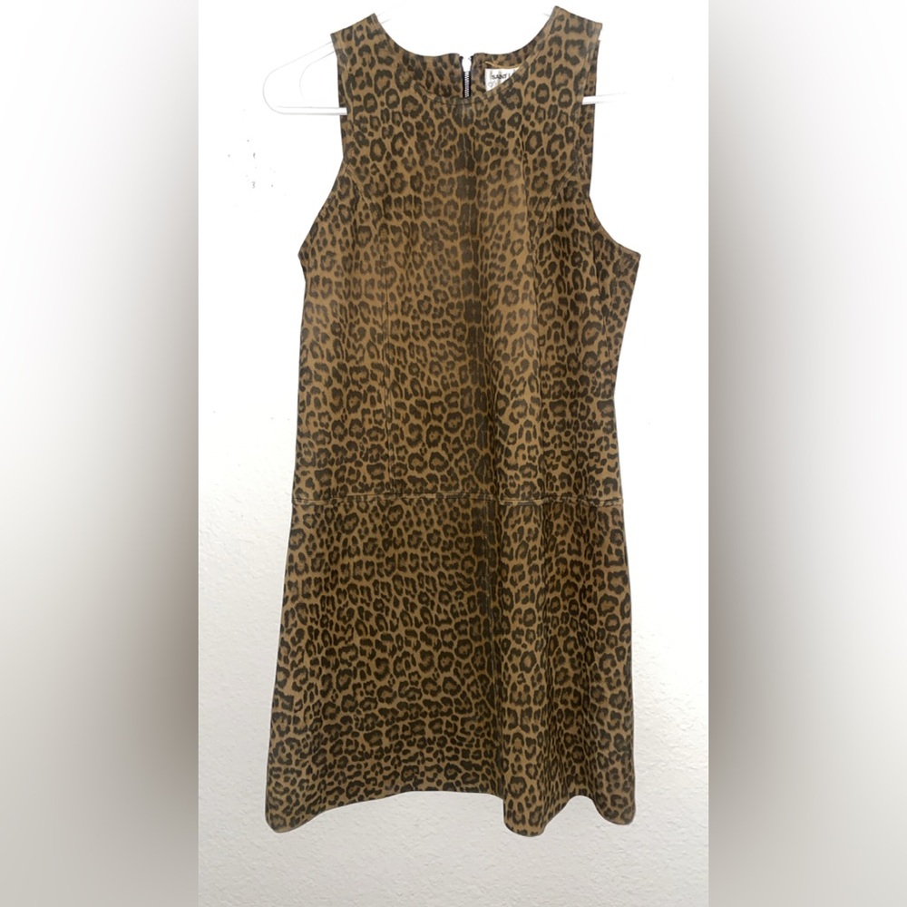 YSL Saint Laurent leopard print mini dress size 38 FR us size 6